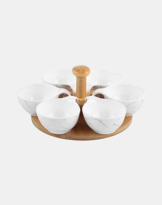 White Marble Aperitif Set 