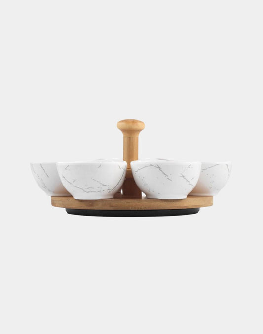 White Marble Aperitif Set 